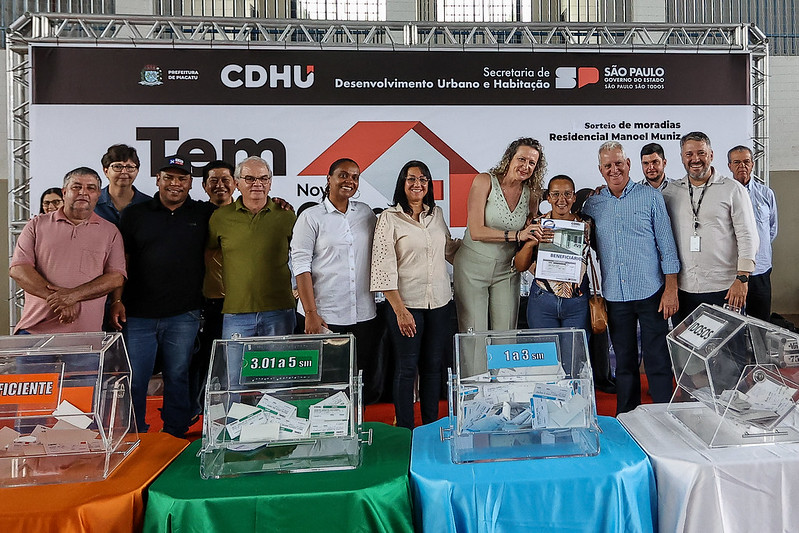 Piacatu recebe sorteio de 46 moradias da CDHU